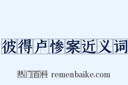 彼得卢惨案近义词是什么意思的图片